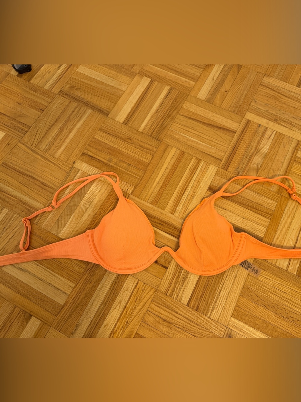 Garage Bright Orange Underwire Bikini Top